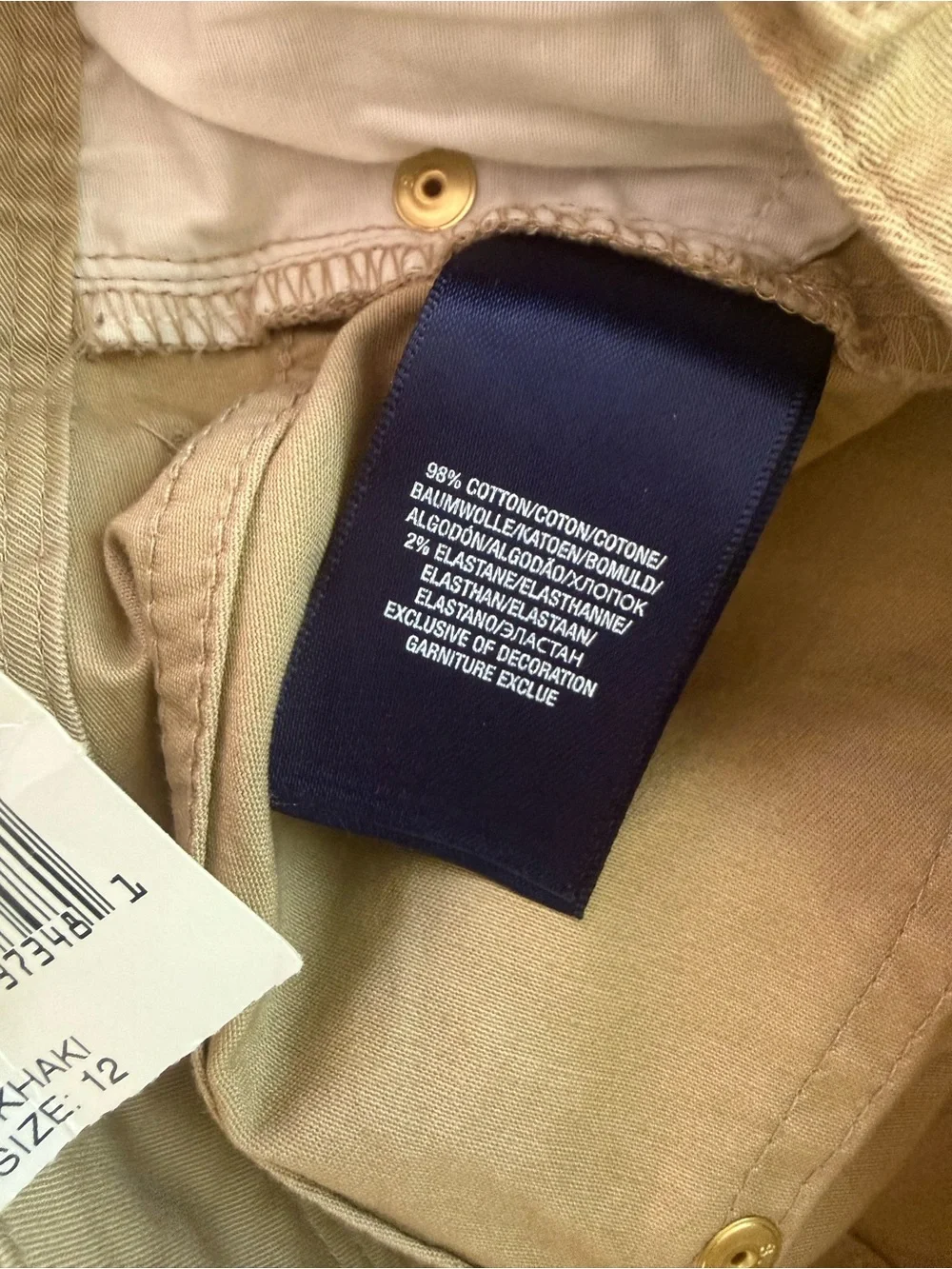 Polo Ralph Lauren Girls Big Pony Pink Khaki Pants size 12 - NEW WITH TAGS